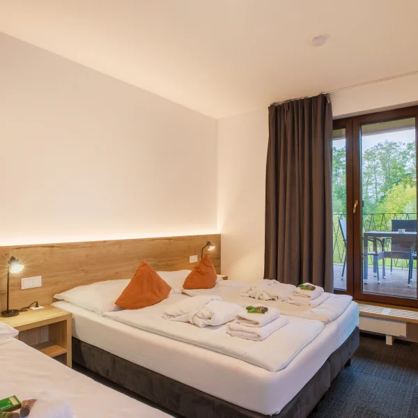 Třílůžkový deluxe s terasou